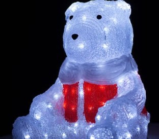 Акриловий ведмедик LED 