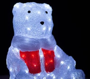 Акриловий ведмедик LED 